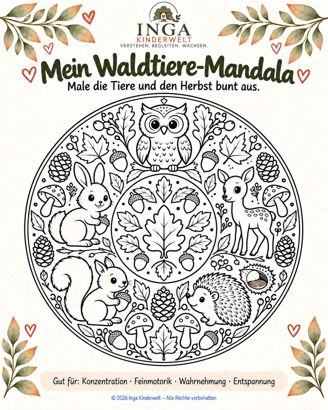 Waldtiere-Mandala